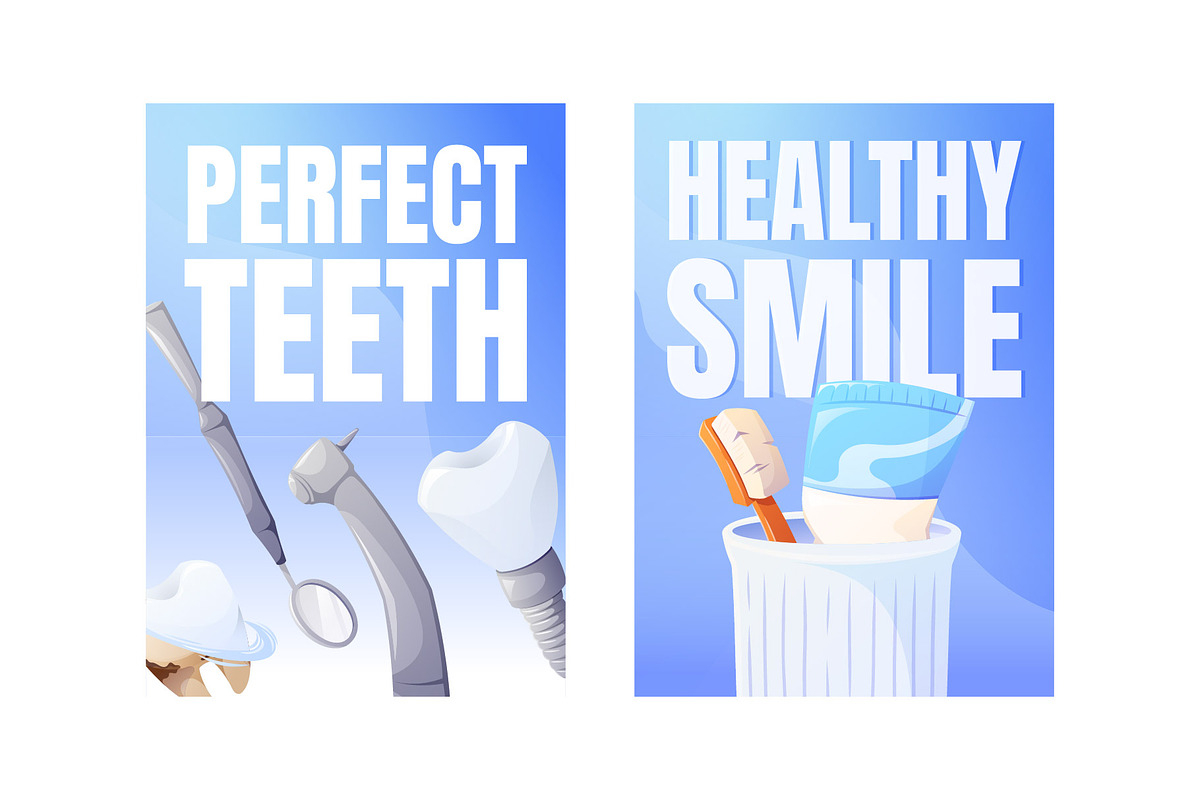 Dental Care Posters Set, a Marketing Template by EeKayStore (Photo 5 of 7)