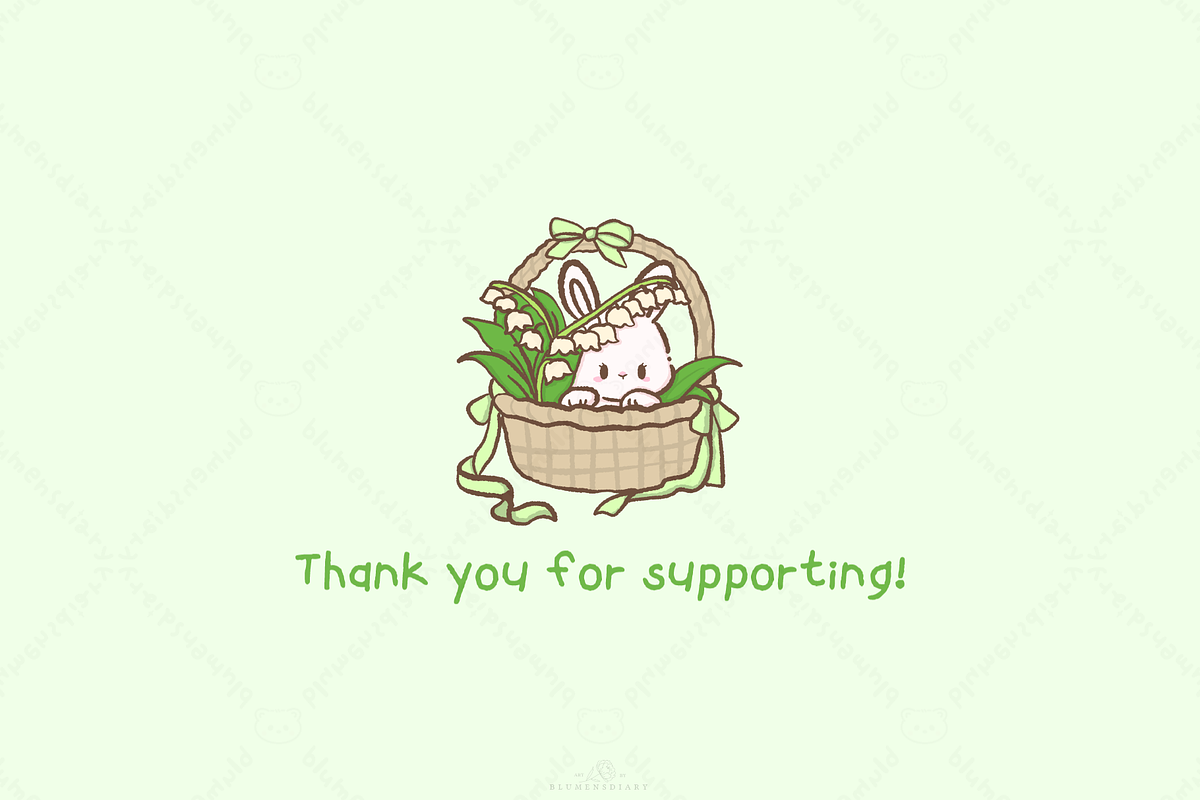 Lily of the Valley Bunny Clipart, an Animal Illustration by Blumensdiary (Photo 6 of 6)