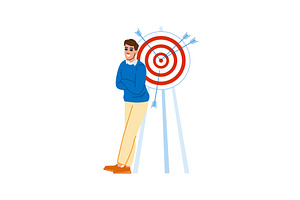 Successful businessman standing with, a Finance Illustration by pikepicture