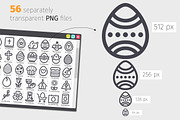 Easter Line Icons Set, an Outline Icon by Voysla's Shop (Thumbnail 3 of 4)