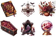 Burgundy & Halloween Sublimation Cli, an Illustration by DreamArtGraphic (Thumbnail 4 of 5)