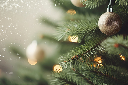 Ornate Christmas Tree Decoration. A Festive Centerpiece, a Holiday Photo by Iconogenic