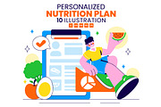 10 Personalized Nutrition Plan, a Food Illustration by denayunebgt (Thumbnail 1 of 4)