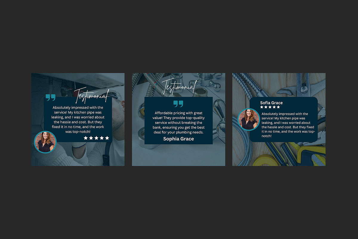 Modern Testimonial Post Template preview 2