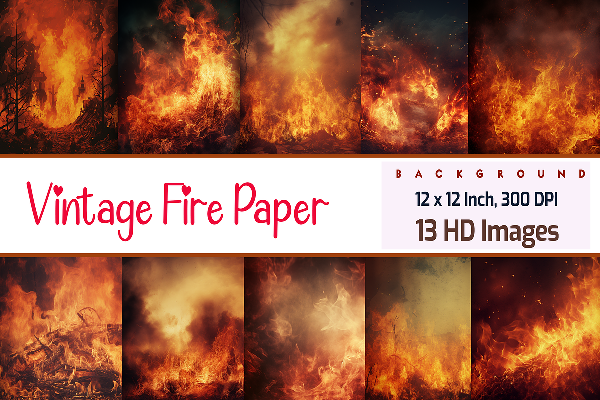 Vintage Fire Paper