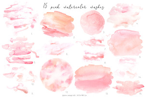 Pink Washes, Splashes & Flowers