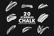 20 Chalk Scribbles Brushes, a Brush Add-On by AB-TheDesigner (Thumbnail 1 of 4)