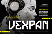 Vexpan - Digital Futuristic Font, a Sans Serif Font by QR Design Studio (Thumbnail 1 of 9)