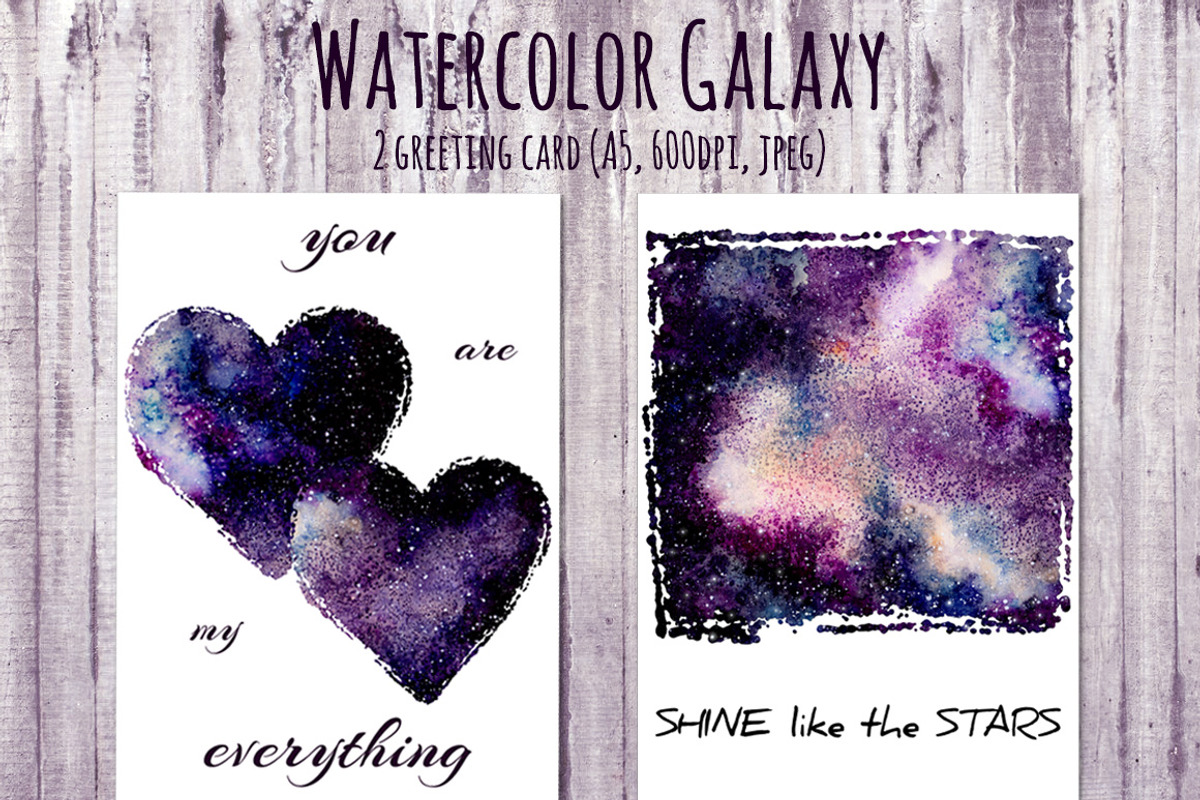 Watercolor Galaxy Set, a Texture Illustration by Salted Galaxy (Photo 4 of 7)