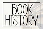 Book History | Script Font, a Script Font by Scratchones (Thumbnail 1 of 8)