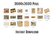 Vintage Junk Journal Ephemera Pack, an Illustration by HubbaDigitals (Thumbnail 4 of 4)