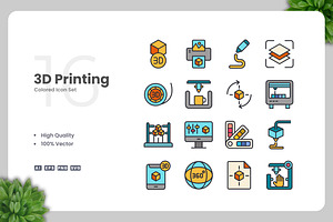 3D Printing Colored Icons, an Icon by Upnowgraphic