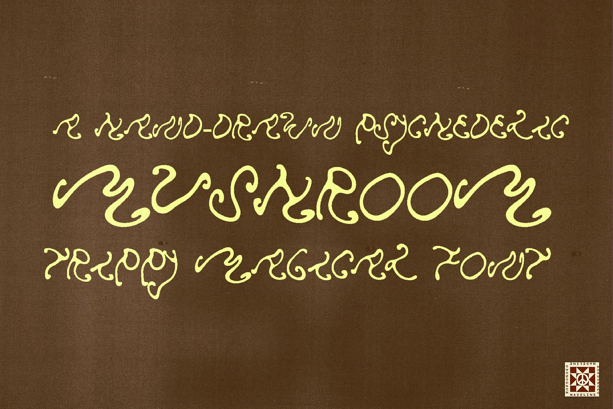 Mushroom Hand Drawn Psychedelic Font, a Handwritten Font by Madeline ODonoghue Design (Photo 2 of 7)
