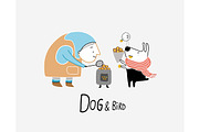 Dog & Bird Collection 3, an Animal Illustration by Irene Loal (Thumbnail 10 of 11)