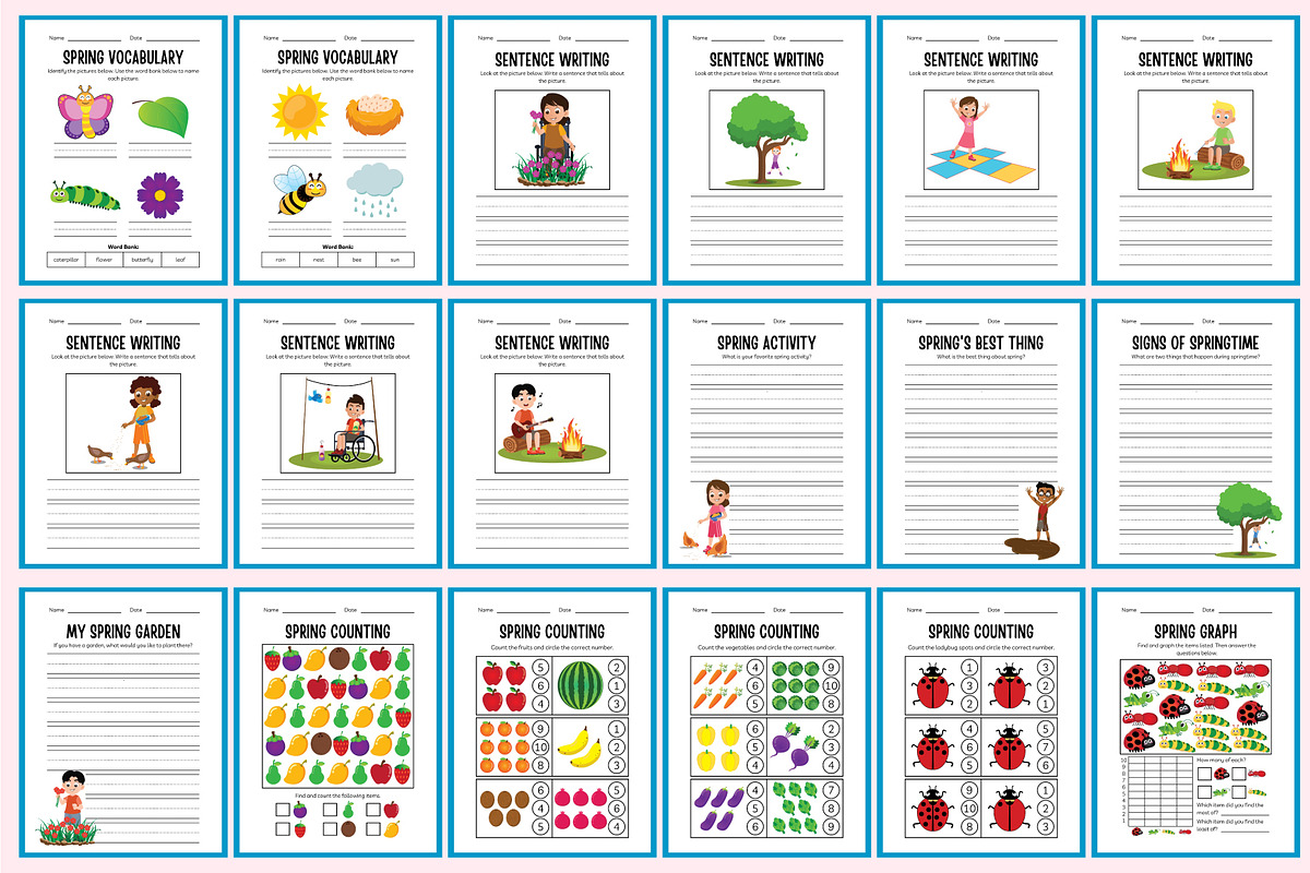 Spring & Summer Workbook For Canva, a Stationery Template by Shumaya (Photo 2 of 7)