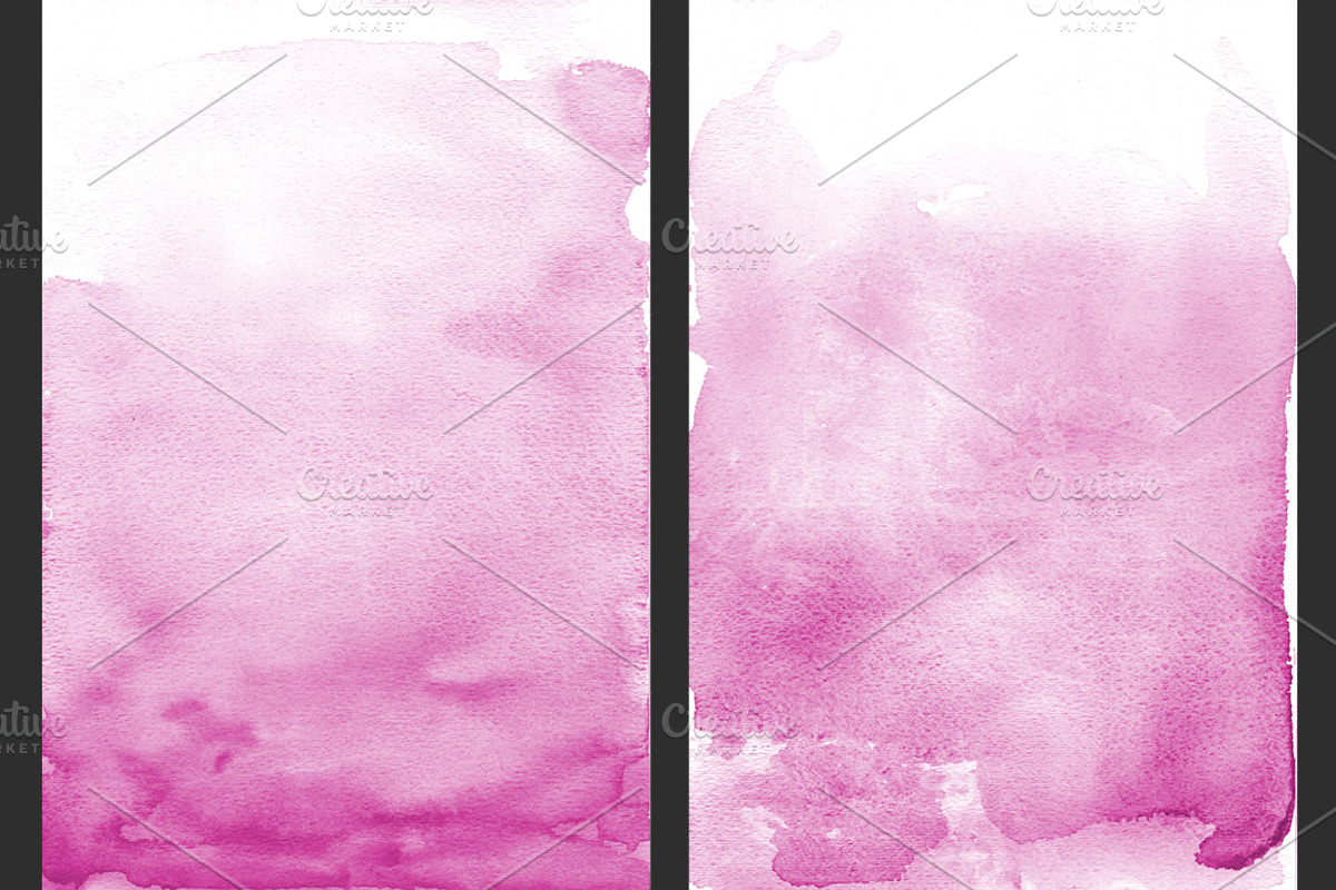 Pink Ombre Watercolor Backgrounds, a Texture Graphic by M. by mprintly (Photo 3 of 6)