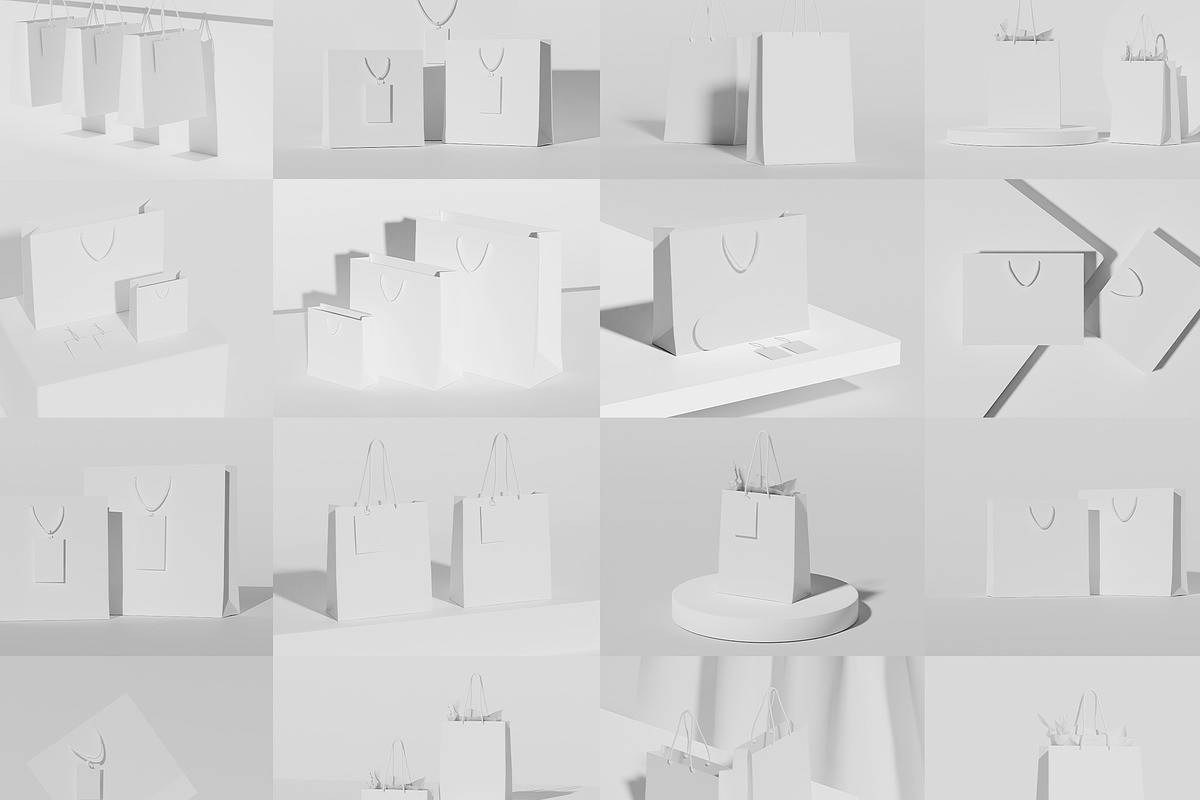 Luxury Shopping Bag Mockup Set, a Packaging Mockup by Mego-studio (Photo 7 of 7)