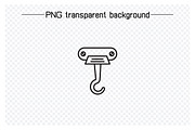 Winch Crane Hook Line Icons, an Outline Icon by Designfour (Thumbnail 5 of 7)