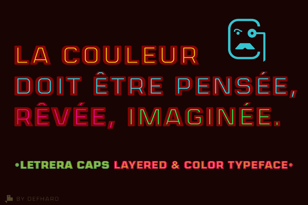 Letrera Caps -Layered & Color Fonts- preview 7