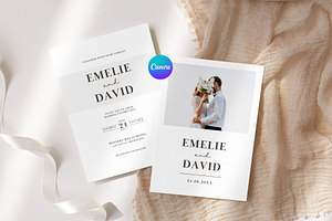 Minimalist Wedding Invitation Card, an Invitation Template by kin9candra
