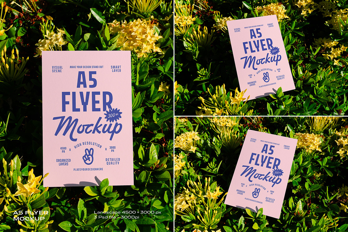 A5 Flyer Mockup, an Advertising Mockup by Morand Union (Photo 1 of 7)