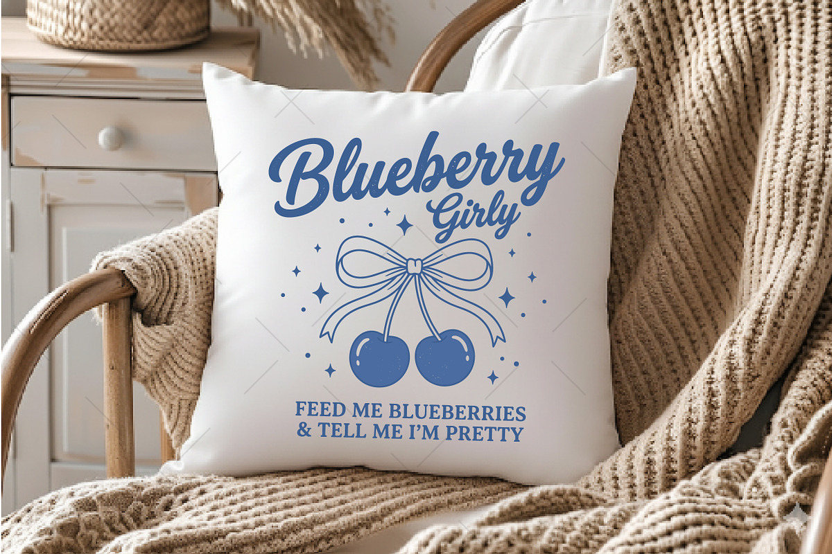 Cute Coquette Blueberry Girly PNG, an Illustration by OK Design (Photo 3 of 5)
