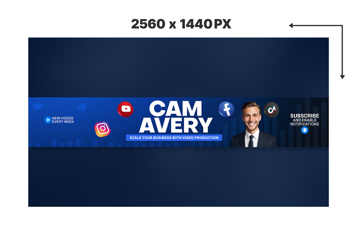 Real Estate Agent YouTube banner, a Social Media Template by Vaughn Studios (Photo 2 of 5)