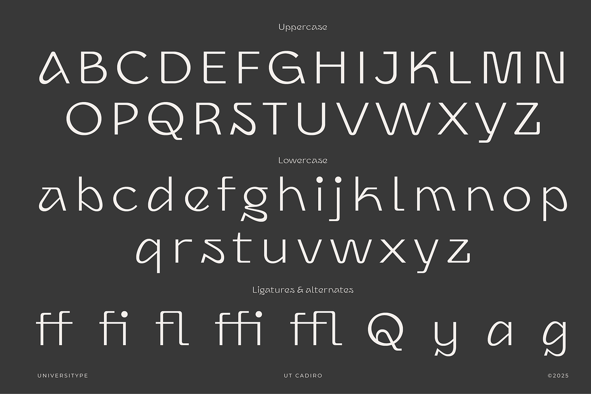 UT Cadiro-A Minimalist Display Font, a Sans Serif Font by Universitype (Photo 7 of 12)