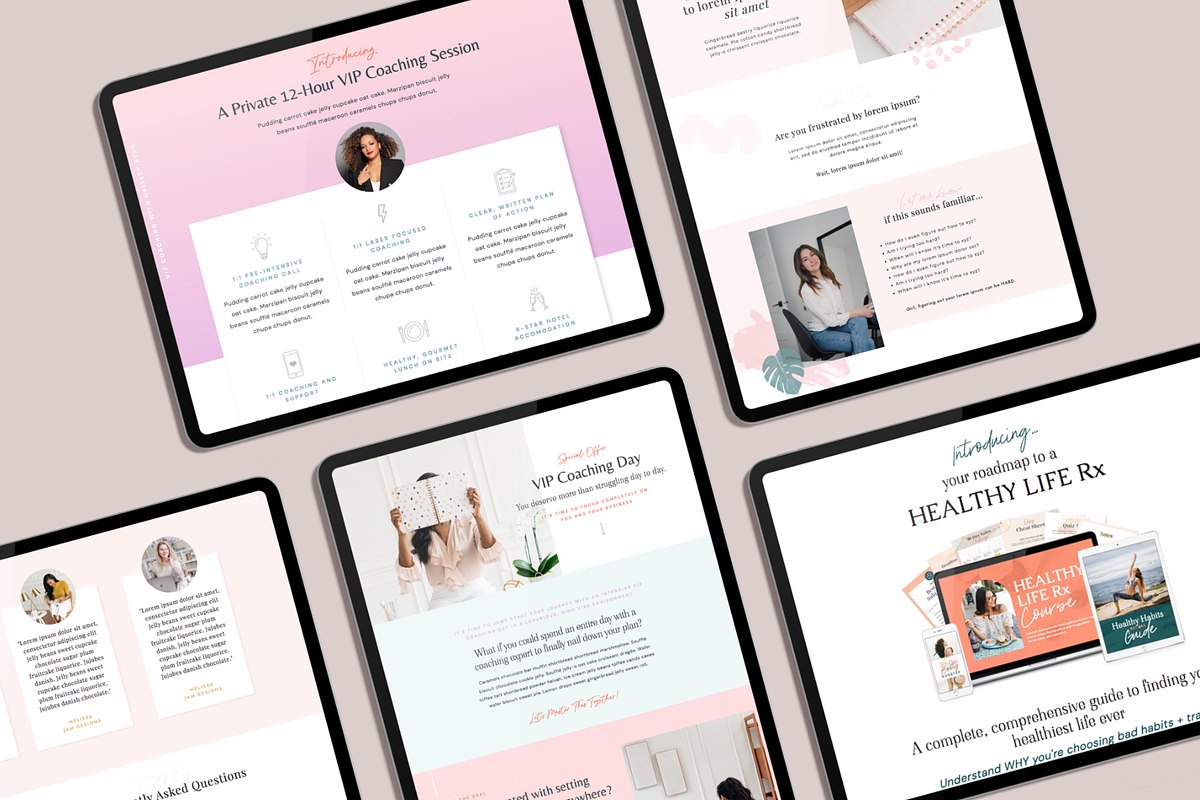 Showit Sales Page Bundle Templates, a Landing Page Template by Sugar Studios (Photo 2 of 8)