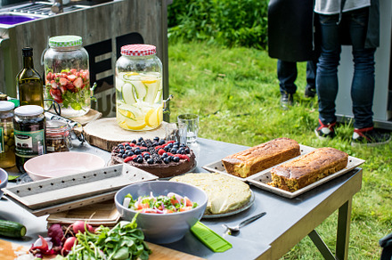 BBQ Outdoor with food preparations