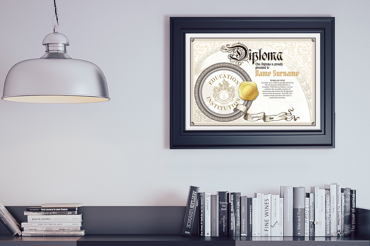 Vintage Certificate Templates, a Stationery Template by inshader (Photo 7 of 12)