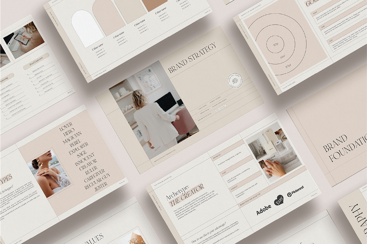 STUNNING Brand Strategy Template, a Presentation Template by Sunday Lane Studio (Photo 2 of 8)