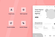 Digital Agency Wireframe Website, a Wireframe Template by INSPR STD (Thumbnail 2 of 6)