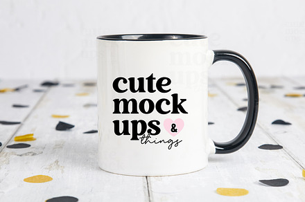Graduation Black Handle Mug Mockup