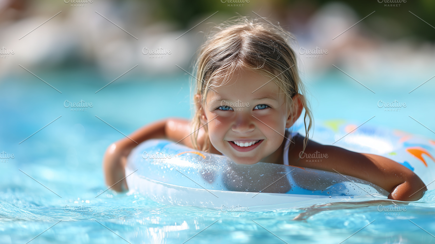 Smiling young girl enjoying a sunny, a Person Photo by MistyDay