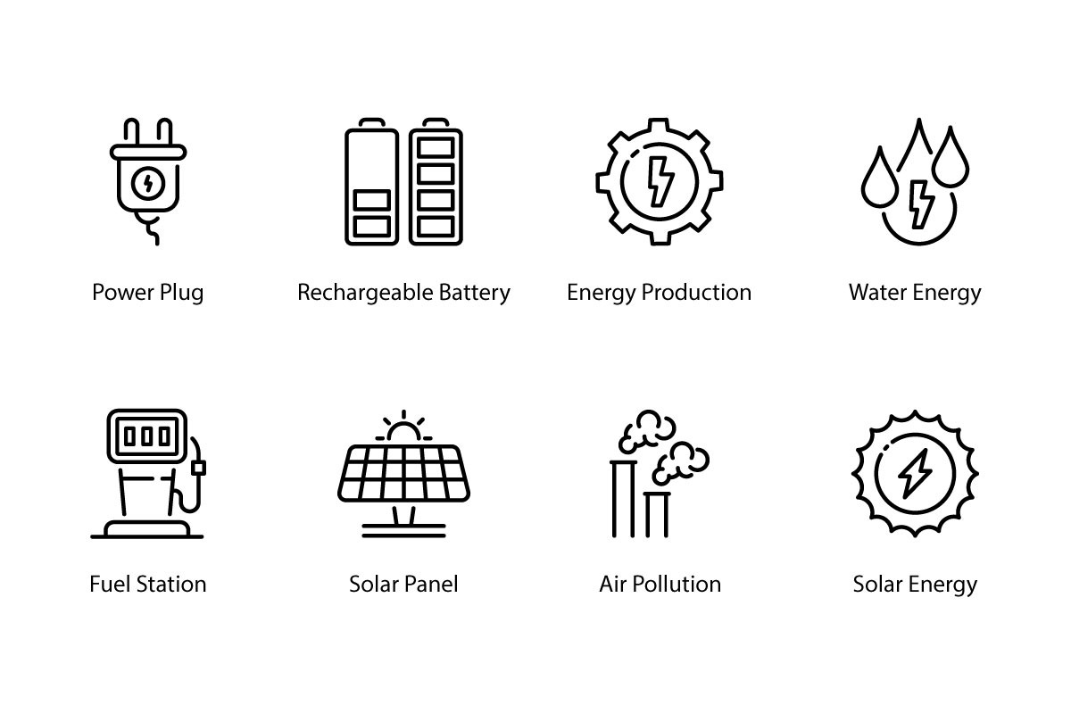 64 Power And Energy icons, an Outline Icon by vectorstank (Photo 6 of 10)