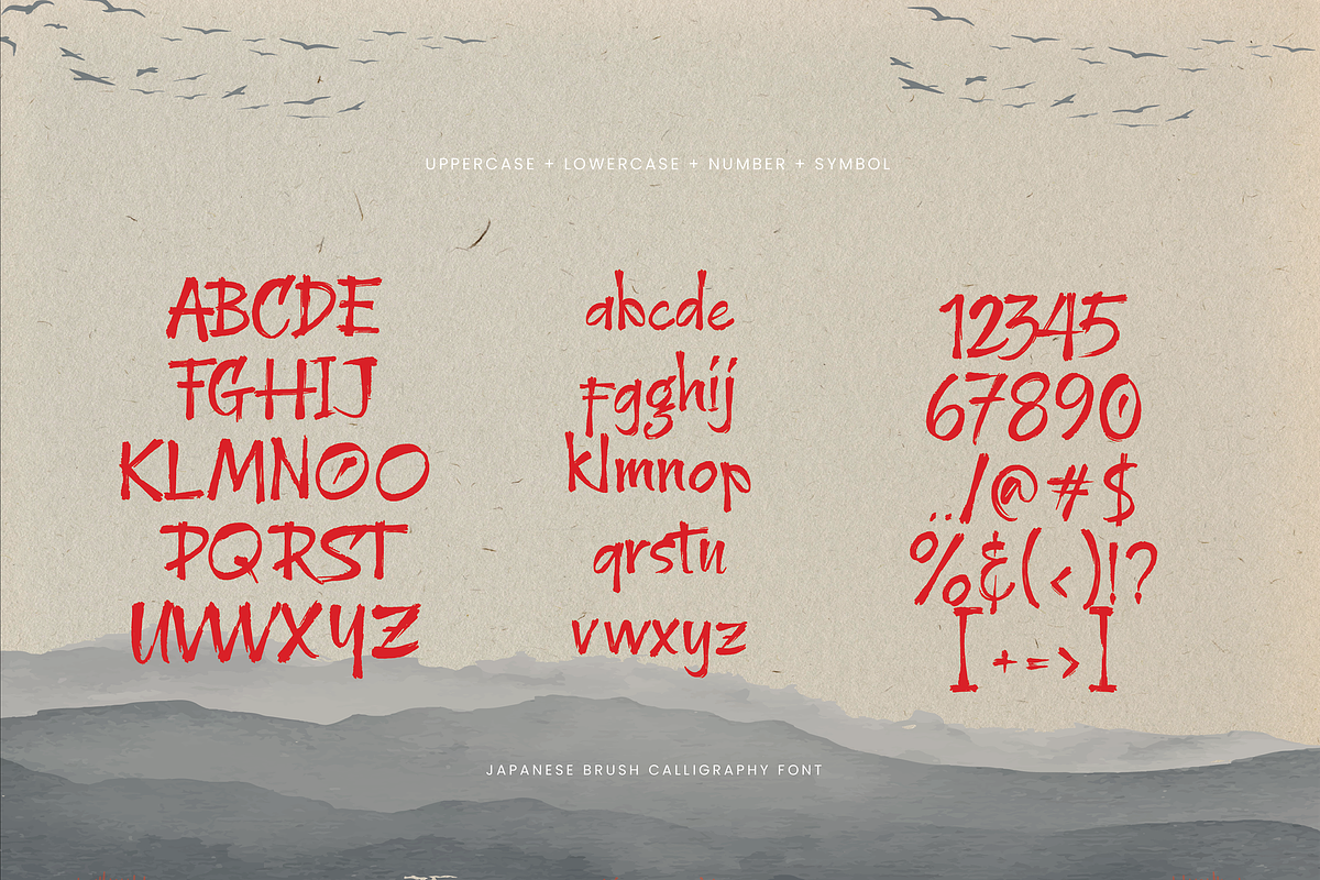 Hajabusa Sanjou - Japanese Typeface, a Handwritten Font by Elmous (Photo 10 of 11)