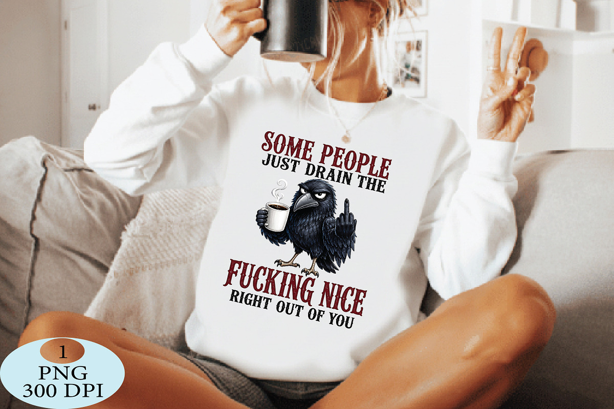Grumpy Raven PNG, a Seasonal Illustration by Daily.Designs (Photo 4 of 5)