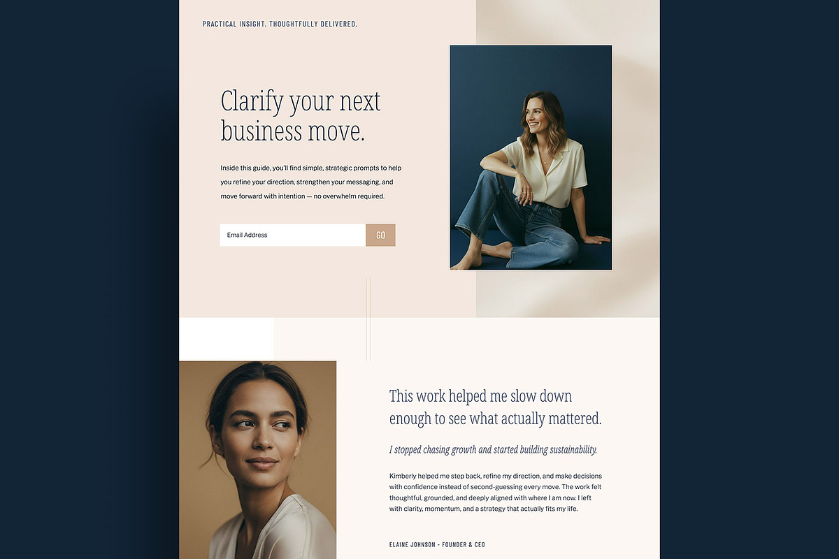 Kimberly - Coach Website Template, a WordPress Template by K Design Co. Shop (Photo 2 of 5)