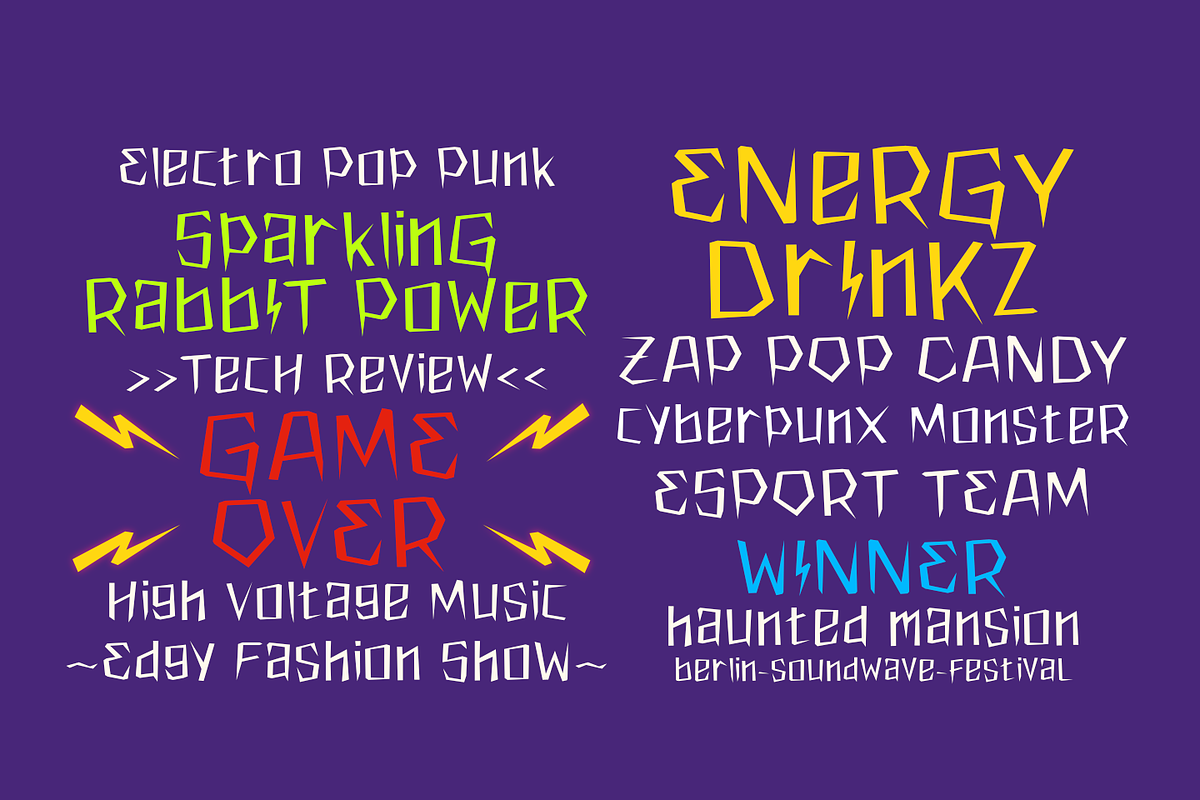 ELEKTRIX WIZARDS – Electric Font, a Font by TypeTasty Font (Photo 6 of 11)