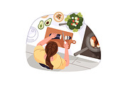 Healthy lifestyle, daily routine set, a Person Illustration by PaperTrident (Thumbnail 7 of 10)