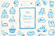 Time For Vacation Whimsical Set, an Object Illustration by ViktoriyaD (Thumbnail 1 of 15)