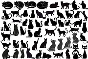 Cat Silhouette | Cat Head & Face SVG, an Animal Illustration by Chipshpow Graphics (Thumbnail 3 of 10)