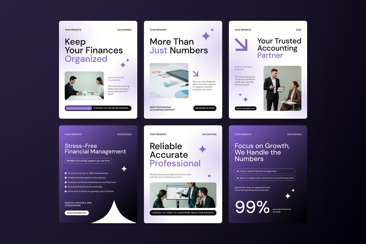 Accounting Services Instagram Post, a Social Media Template by Annora Studio (Photo 5 of 6)