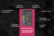 Stickers Mock-Up, a Print Template by Popova_Irina (Thumbnail 4 of 5)