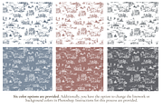 New York City Toile de Jouy Pattern, a Background Graphic by Hughes Studio (Thumbnail 2 of 8)