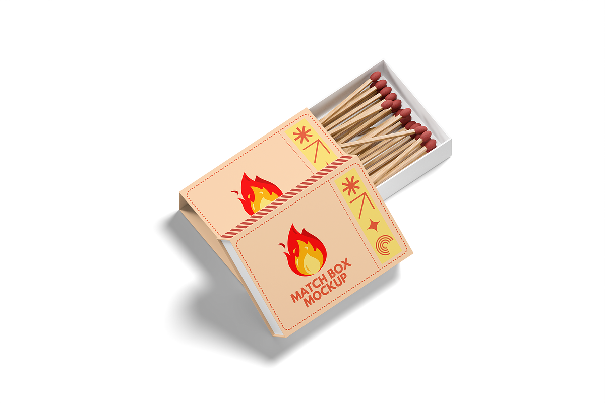 Matches Box Mockup, a Packaging Mockup by DSNA Mockup (Photo 5 of 5)