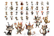 158 Whimsical Quirky Cat Clipart, an Animal Illustration by Art Paradise Studios (Thumbnail 5 of 8)