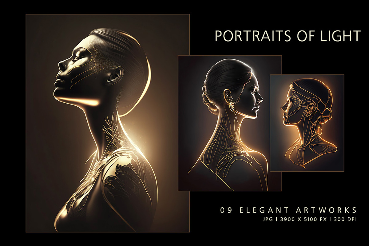 Portraits of Light, a Decorative Illustration by Digital Art Creations (Photo 1 of 6)