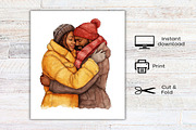 African American Christmas Clipart, an Illustration by Canvas Craft (Thumbnail 7 of 7)